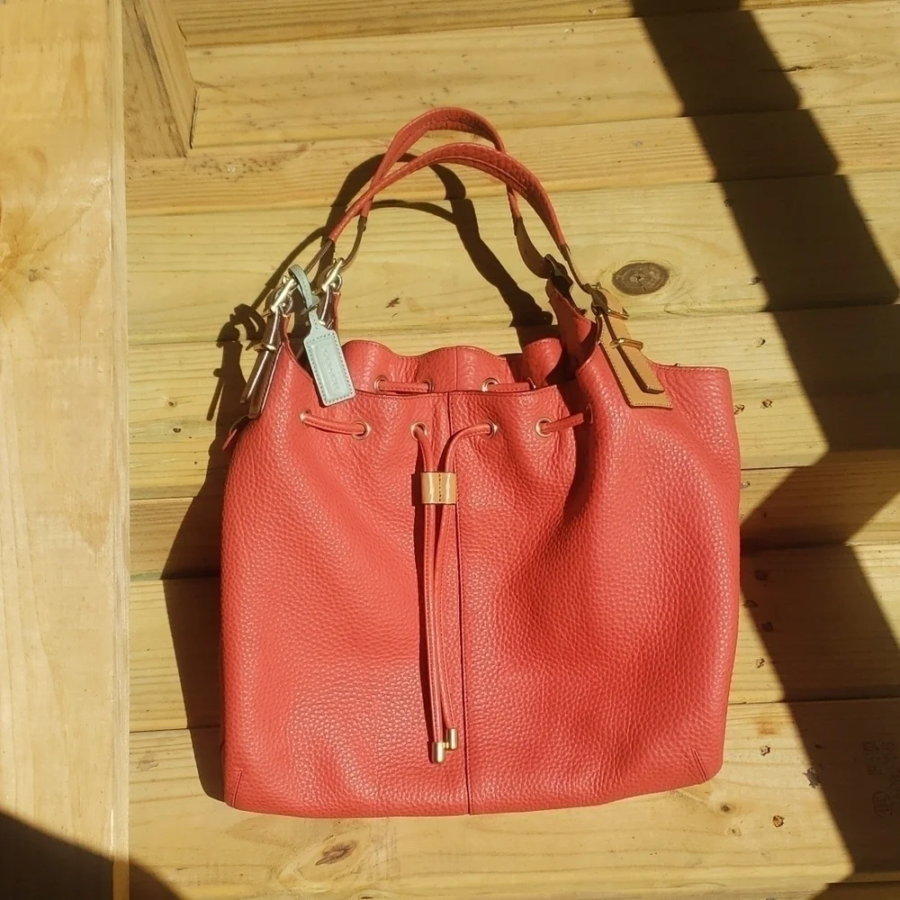 Coach XL 25307 Legacy Dream Drawstring Pebble Leather Bag - Picture 4 of 10